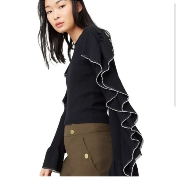 Club Monaco sancerie ruffle sweater - Picture 2 of 4